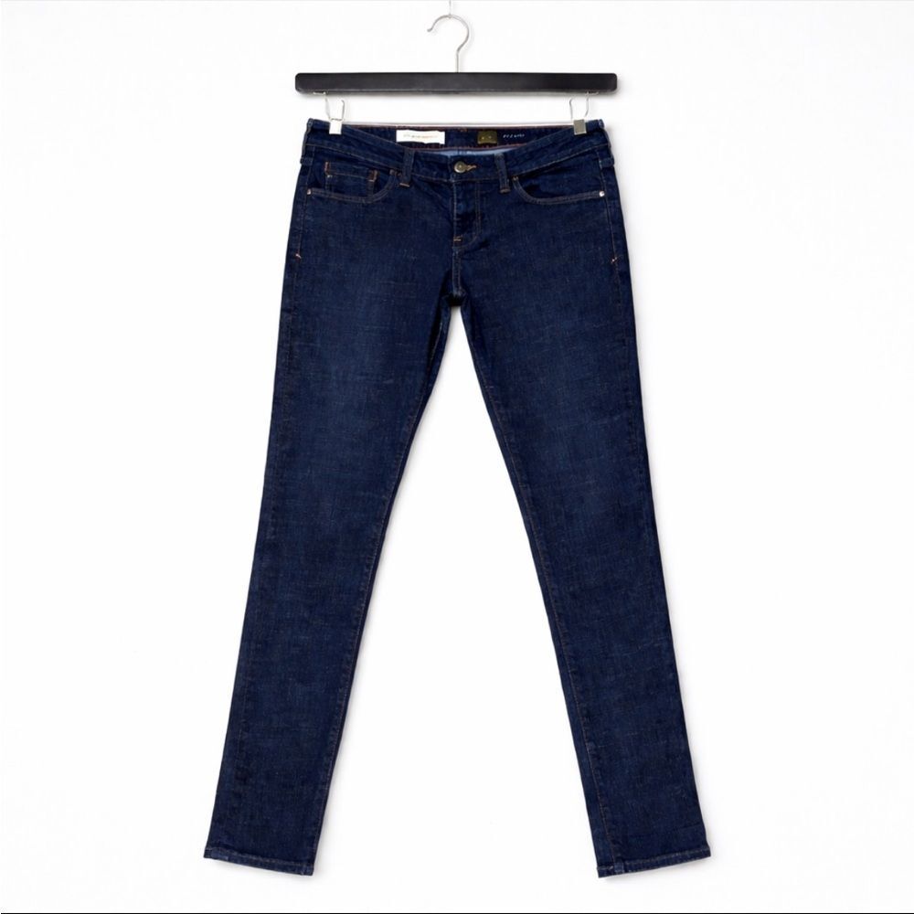 Pilcro Anthropologie Fit/S.TE.T Dark Blue Wash Denim Jeans 29x31 LNWO Tags - Picture 2 of 12